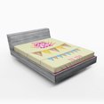 thumbnail image 1 of Ambesonne Colorful Fitted Sheet, Flags Pink Frame, Queen Size, Multicolor, 1 of 2