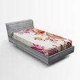 thumbnail image 1 of Ambesonne Colorful Fitted Sheet, Flower Bouquet Paisley, Twin Size, Grey Yellow and Multicolor, 1 of 2