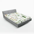 thumbnail image 1 of Ambesonne Colorful Fitted Sheet, Flowers s, Full Size, Multicolor, 1 of 3