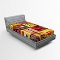 thumbnail image 1 of Ambesonne Colorful Fitted Sheet, French Paris Collage, Twin Size, Multicolor, 1 of 2