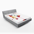 thumbnail image 1 of Ambesonne Colorful Fitted Sheet, Glass Bird Vines, Full Size, Multicolor, 1 of 3