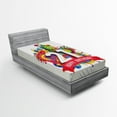 thumbnail image 1 of Ambesonne Colorful Fitted Sheet, Happy Birthday Image, Twin Size, Multicolor, 1 of 3