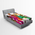thumbnail image 1 of Ambesonne Colorful Fitted Sheet, Jazz Band on Stage, Twin XL Size, Multicolor, 1 of 2