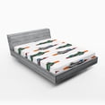 thumbnail image 1 of Ambesonne Colorful Fitted Sheet, Jets Aviation Design, Full Size, Multicolor, 1 of 3