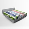 thumbnail image 1 of Ambesonne Colorful Fitted Sheet, Lily Primrose Valley, Full Size, Multicolor, 1 of 2