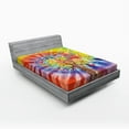 thumbnail image 1 of Ambesonne Colorful Fitted Sheet, Music Tree Instruments, Queen Size, Multicolor, 1 of 2