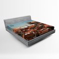 thumbnail image 1 of Ambesonne Colorful Fitted Sheet, Nostalgic Lisbon City, Queen Size, Multicolor, 1 of 2