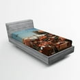 thumbnail image 1 of Ambesonne Colorful Fitted Sheet, Nostalgic Lisbon City, Twin XL Size, Multicolor, 1 of 2