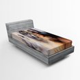thumbnail image 1 of Ambesonne Colorful Fitted Sheet, Old Feather, Twin XL Size, Multicolor, 1 of 2