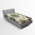 thumbnail image 1 of Ambesonne Colorful Fitted Sheet, Oriental Round Motifs, Twin XL Size, Multicolor, 1 of 3