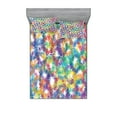 thumbnail image 1 of Ambesonne Colorful Fitted Sheet & Pillow Sham Set, Abstract Fireworks, Queen, Multicolor, 1 of 2