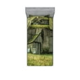 thumbnail image 1 of Ambesonne Colorful Fitted Sheet & Pillow Sham Set, American Farmer Barn, Twin, Multicolor, 1 of 2