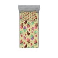 thumbnail image 1 of Ambesonne Colorful Fitted Sheet & Pillow Sham Set, Bakery Polka Dots, Twin, Multicolor, 1 of 2