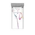 thumbnail image 1 of Ambesonne Colorful Fitted Sheet & Pillow Sham Set, Butterfly Dog Labrador, Twin, Multicolor, 1 of 2