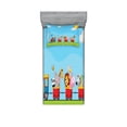 thumbnail image 1 of Ambesonne Colorful Fitted Sheet & Pillow Sham Set, Cartoon Animal Sun, Twinxl, Multicolor, 1 of 2