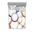 thumbnail image 1 of Ambesonne Colorful Fitted Sheet & Pillow Sham Set, Circles Rounds Pattern, Full, Multicolor, 1 of 2