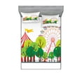 thumbnail image 1 of Ambesonne Colorful Fitted Sheet & Pillow Sham Set, Circus Carnival Scene, Full, Multicolor, 1 of 2