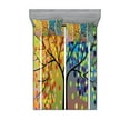 thumbnail image 1 of Ambesonne Colorful Fitted Sheet & Pillow Sham Set, Digital Drawing, Full, Multicolor, 1 of 2