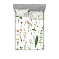 thumbnail image 1 of Ambesonne Colorful Fitted Sheet & Pillow Sham Set, Flowers s, King, Multicolor, 1 of 2