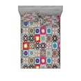 thumbnail image 1 of Ambesonne Colorful Fitted Sheet & Pillow Sham Set, Geometric Mosaic Tiles, Full, Multicolor, 1 of 3