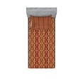 thumbnail image 1 of Ambesonne Colorful Fitted Sheet & Pillow Sham Set, Geometric Stripes, Twinxl, Multicolor, 1 of 2