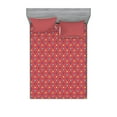 thumbnail image 1 of Ambesonne Colorful Fitted Sheet & Pillow Sham Set, Geometric Triangle Pattern, Full, Multicolor, 1 of 2