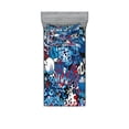 thumbnail image 1 of Ambesonne Colorful Fitted Sheet & Pillow Sham Set, Graffiti Street Art, Twin, Multicolor, 1 of 2