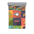 thumbnail image 1 of Ambesonne Colorful Fitted Sheet & Pillow Sham Set, Jazz Equipment Music, Full, Multicolor, 1 of 2