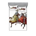 thumbnail image 1 of Ambesonne Colorful Fitted Sheet & Pillow Sham Set, Middle Age Knights, Queen, Multicolor, 1 of 2