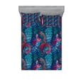 thumbnail image 1 of Ambesonne Colorful Fitted Sheet & Pillow Sham Set, Mosaic Shell Swirls, Full, Pale Blue and Lilac Pink, 1 of 3