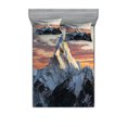 thumbnail image 1 of Ambesonne Colorful Fitted Sheet & Pillow Sham Set, Mountain Nepal Everest, Full, Multicolor, 1 of 2
