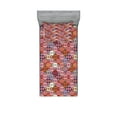 thumbnail image 1 of Ambesonne Colorful Fitted Sheet & Pillow Sham Set, Nomadic Rug Tribal, Twin, Multicolor, 1 of 2