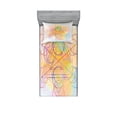 thumbnail image 1 of Ambesonne Colorful Fitted Sheet & Pillow Sham Set, Psychedelic Flower, Twin, Multicolor, 1 of 2