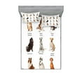 thumbnail image 1 of Ambesonne Colorful Fitted Sheet & Pillow Sham Set, Puppy Breeds Family, Queen, Multicolor, 1 of 2