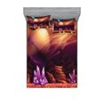 thumbnail image 1 of Ambesonne Colorful Fitted Sheet & Pillow Sham Set, River Mars with Nebula, Queen, Multicolor, 1 of 2