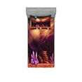 thumbnail image 1 of Ambesonne Colorful Fitted Sheet & Pillow Sham Set, River Mars with Nebula, Twinxl, Multicolor, 1 of 2