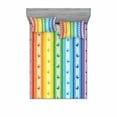 thumbnail image 1 of Ambesonne Colorful Fitted Sheet & Pillow Sham Set, Stripe Rainbow Pattern, Queen, Multicolor, 1 of 2