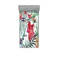 thumbnail image 1 of Ambesonne Colorful Fitted Sheet & Pillow Sham Set, Tropical Orchids, Twinxl, Multicolor, 1 of 2