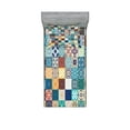 thumbnail image 1 of Ambesonne Colorful Fitted Sheet & Pillow Sham Set, Tunisian Original East, Twinxl, Multicolor, 1 of 2