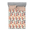 thumbnail image 1 of Ambesonne Colorful Fitted Sheet & Pillow Sham Set, Vertical Abstract Form, Queen, Multicolor, 1 of 2