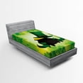 thumbnail image 1 of Ambesonne Colorful Fitted Sheet, Pot of Gold, Twin Size, Forest Green, 1 of 2