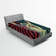 thumbnail image 1 of Ambesonne Colorful Fitted Sheet, Rock 'n' Roll Hand Sign, Twin XL Size, Multicolor, 1 of 3