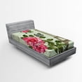 thumbnail image 1 of Ambesonne Colorful Fitted Sheet, Shabby Plant Roses Leaf, Twin XL Size, Multicolor, 1 of 2