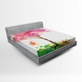 thumbnail image 1 of Ambesonne Colorful Fitted Sheet, Spring Blossoming Tree, Full Size, Multicolor, 1 of 2