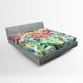 thumbnail image 1 of Ambesonne Colorful Fitted Sheet, Summer Spring, Queen Size, Multicolor, 1 of 2