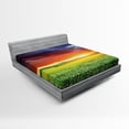 thumbnail image 1 of Ambesonne Colorful Fitted Sheet, Sunset Modern View, Queen Size, Multicolor, 1 of 2