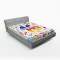 thumbnail image 1 of Ambesonne Colorful Fitted Sheet, Teen Celebration, Full Size, Multicolor, 1 of 2