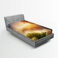 thumbnail image 1 of Ambesonne Colorful Fitted Sheet, Tree Ukraine Rural, Twin Size, Multicolor, 1 of 2