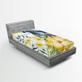 thumbnail image 1 of Ambesonne Colorful Fitted Sheet, Tropic Exotic Parrots, Twin Size, Multicolor, 1 of 3