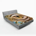thumbnail image 1 of Ambesonne Colorful Fitted Sheet, Tropic Reptiles Iguana, Queen Size, Multicolor, 1 of 2